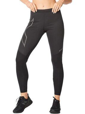 High-Performance Women's Compression Tights for Running & Training, Black